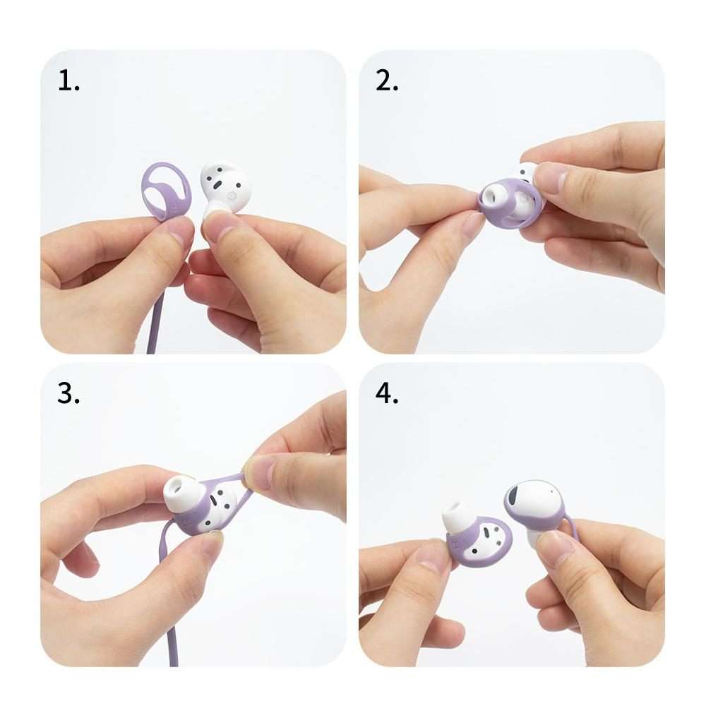 For Samsung Galaxy Buds2 Pro Bluetooth Earphone Silicone Anti-Lost Rope(Black)