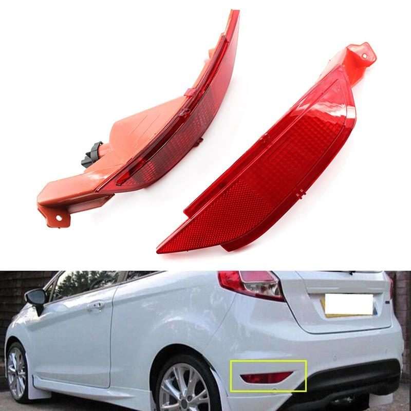 For Ford Fiesta 2009-2015 Hatchback Rear Bumper Fog Lights Tail Lamp Reflector OE 8A ... Red Right