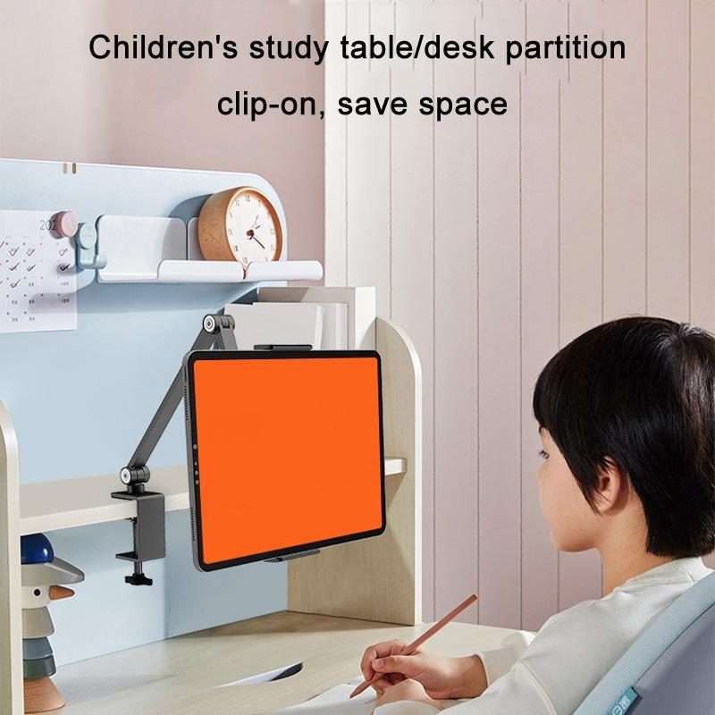 Cell Phone Holder Live Streaming Desktop Folding Phone / Tablet Universal Desk Clip Holder(White)