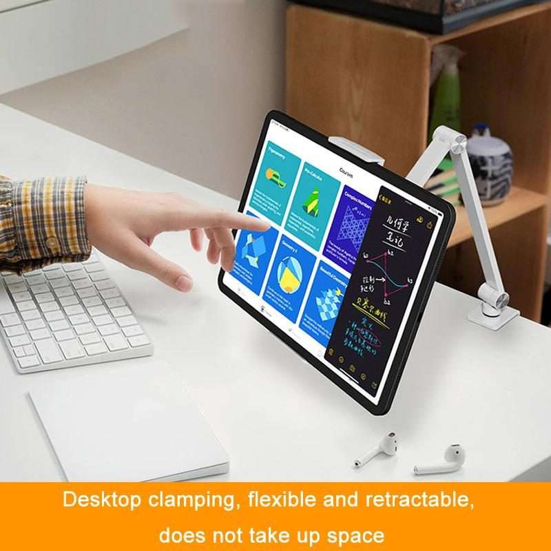 Cell Phone Holder Live Streaming Desktop Folding Phone / Tablet Universal Desk Cli ... (Dark Gray)