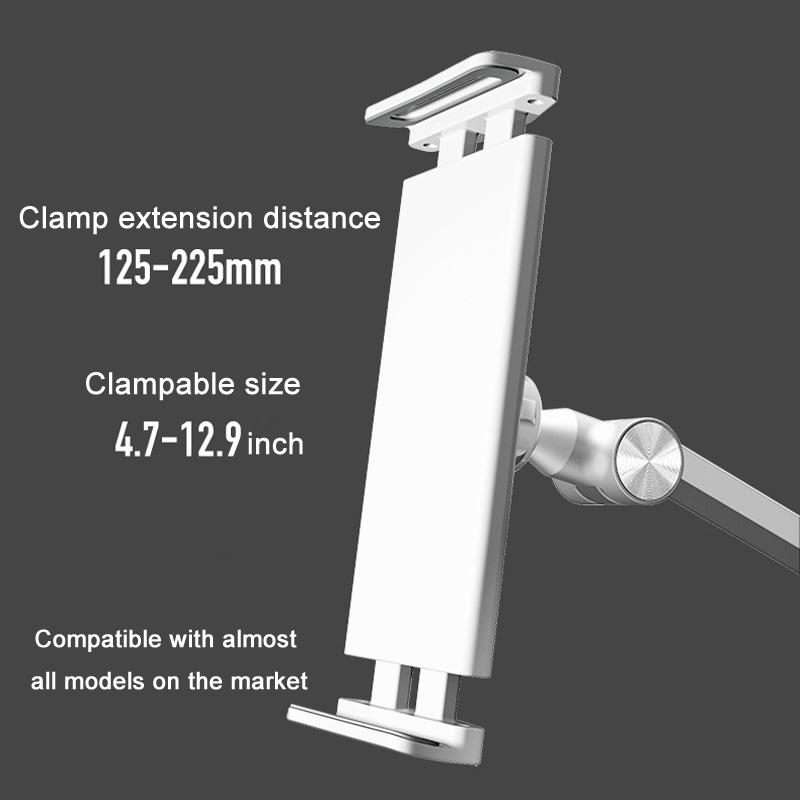 Cell Phone Holder Live Streaming Desktop Folding Phone / Tablet Universal Desk Cli ... (Dark Gray)