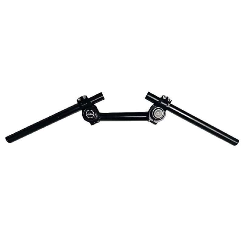 Aluminum Alloy Motorcycle Variable Diameter Handlebar Separate Faucet Handle(Black)