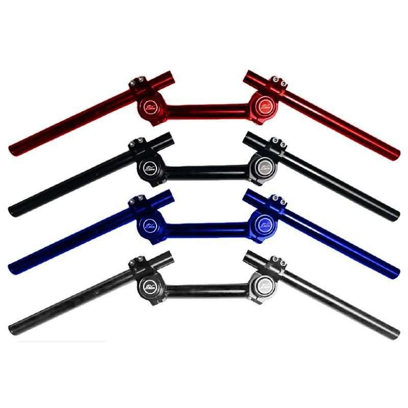 Aluminum Alloy Motorcycle Variable Diameter Handlebar Separate Faucet Handle(Red)