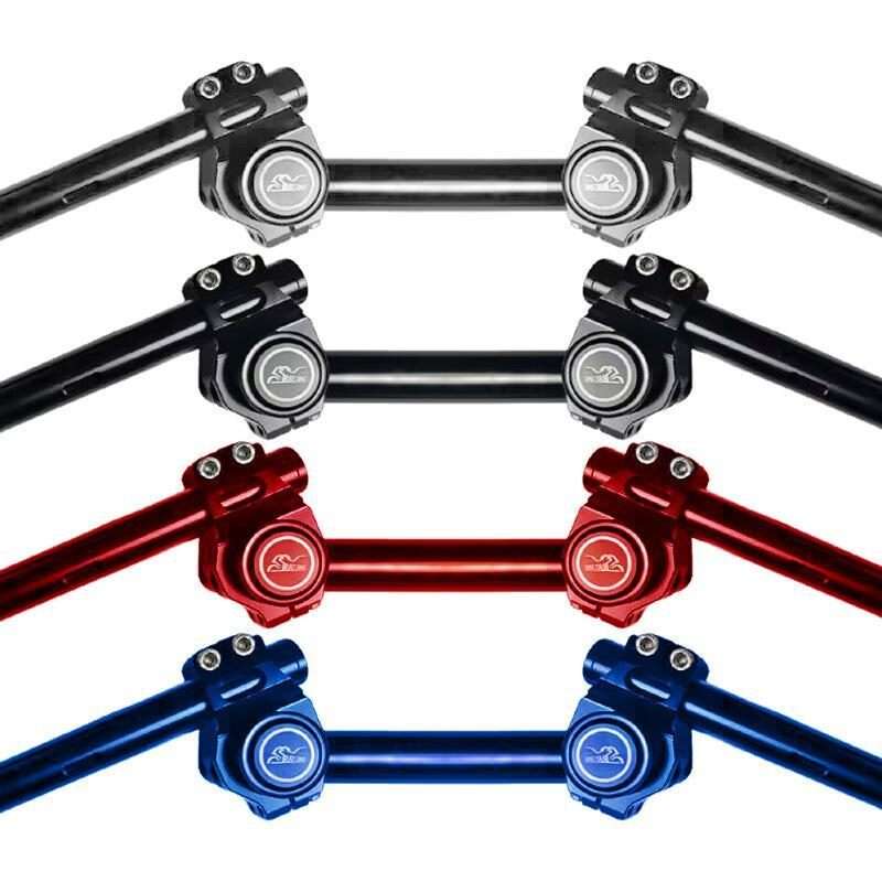 Aluminum Alloy Motorcycle Variable Diameter Handlebar Separate Faucet Handle(Red)