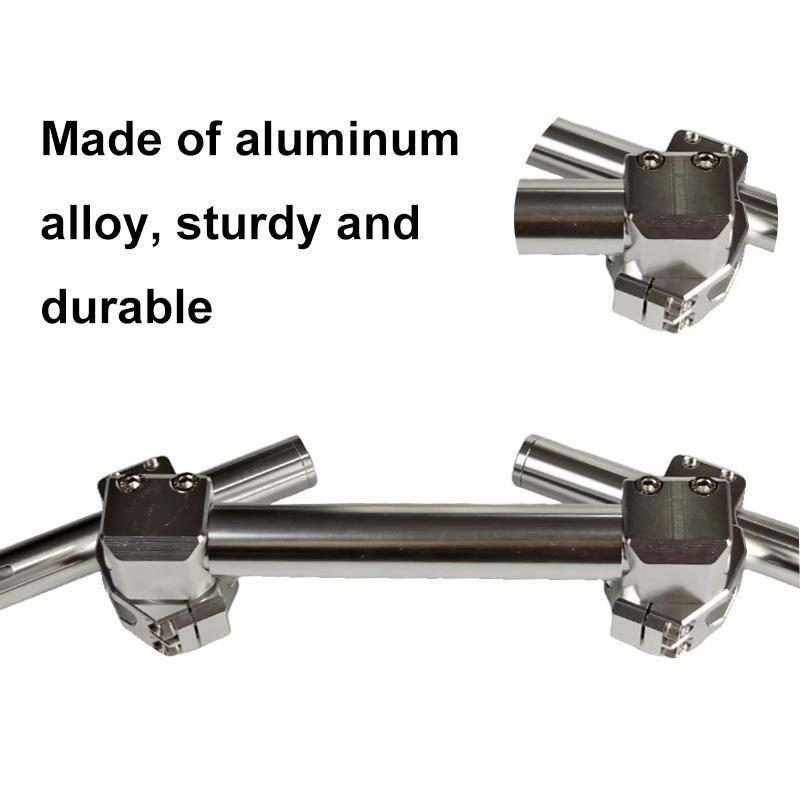Aluminum Alloy Motorcycle Variable Diameter Handlebar Separate Faucet Handle(Red)
