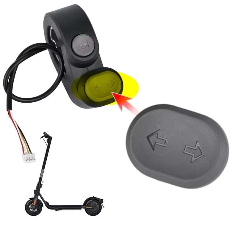 For Ninebot G2 MAX 2 F2 PRO Electric Scooter Turn Signal Switch Button - Replacement L ... (Black)