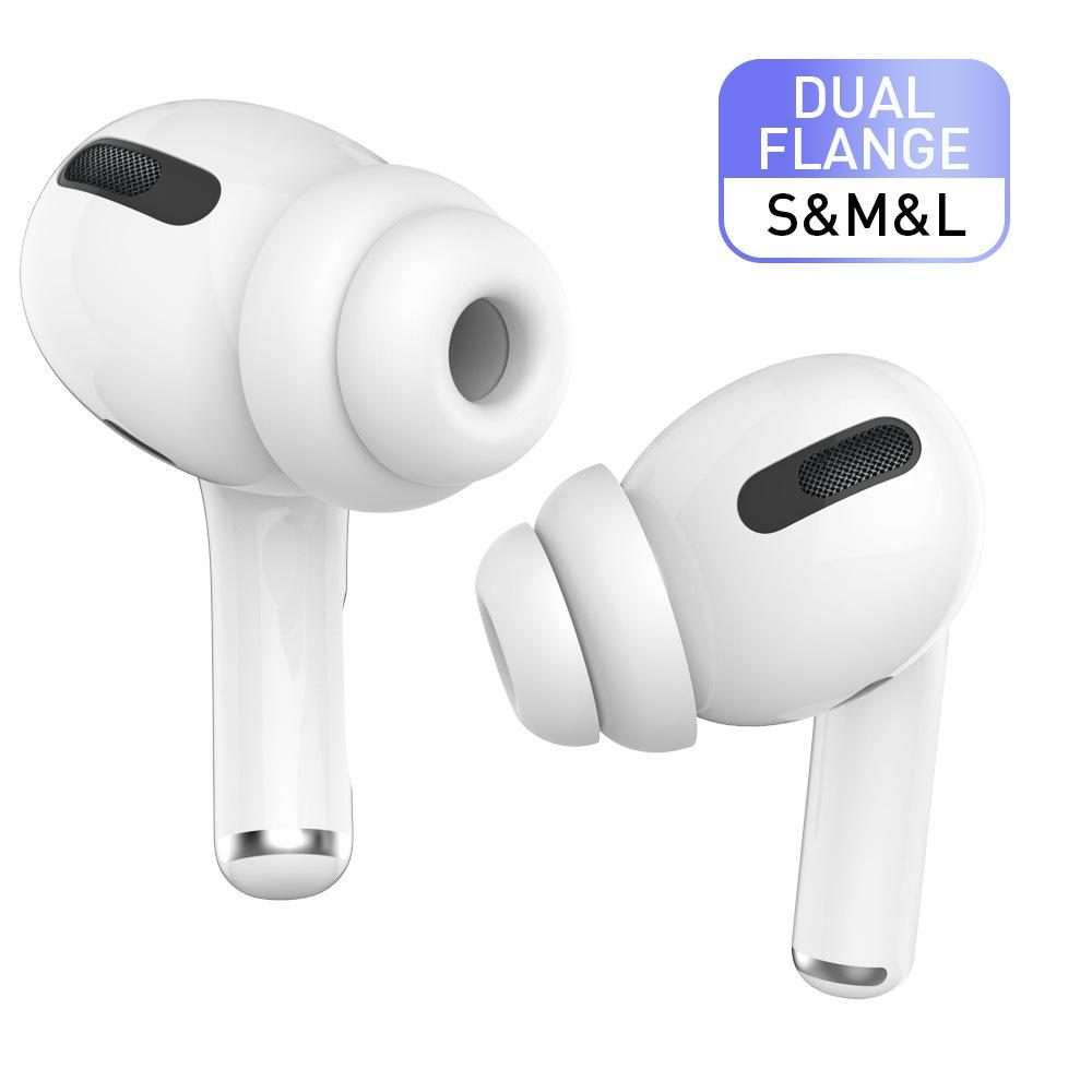 For AirPods Pro / Pro 2 AhaStyle PT99-2 Earphone Silicone Earbuds, Size: S+M+L(White)