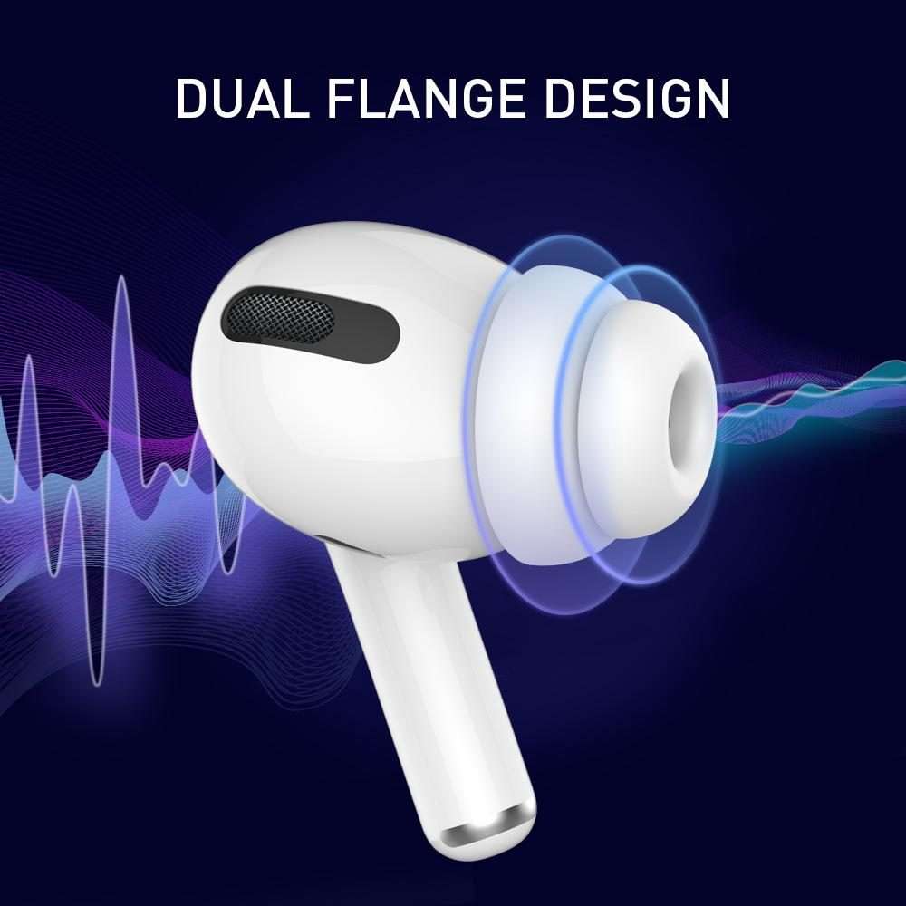 For AirPods Pro / Pro 2 AhaStyle PT99-2 Earphone Silicone Earbuds, Size: S+M+L(White)