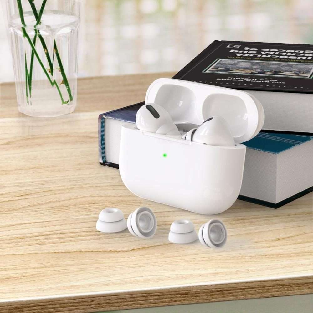 For AirPods Pro / Pro 2 AhaStyle PT99-2 Earphone Silicone Earbuds, Size: S+M+L(White)