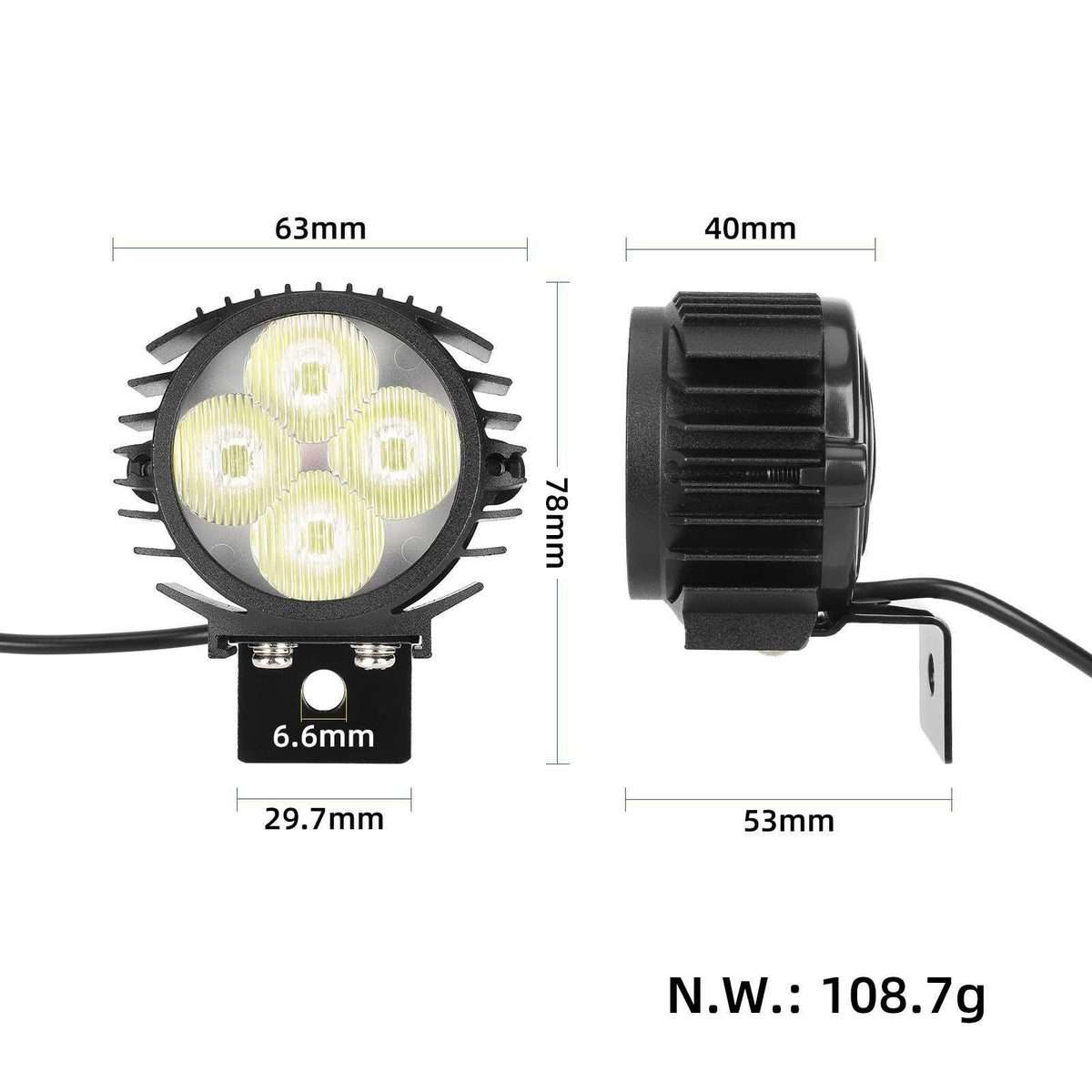 For KuKirin G2 Pro / G2 Max Electric Scooter Headlight Assembly LED Front Light Bulb Replacement P