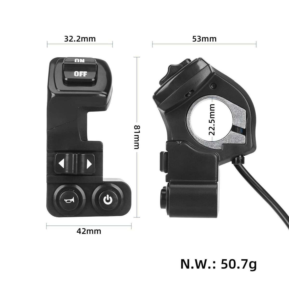 For KuKirin G2 Pro / G2 Max Scooter Handlebar Switch 4-in-1 6-Core Waterproof Control with Turn Si