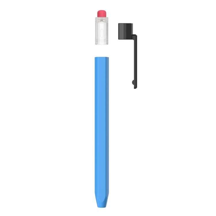 For Apple Pencil USB-C AhaStyle PT180-K Stylus Retro Anti-slip Protection Case(Blue)