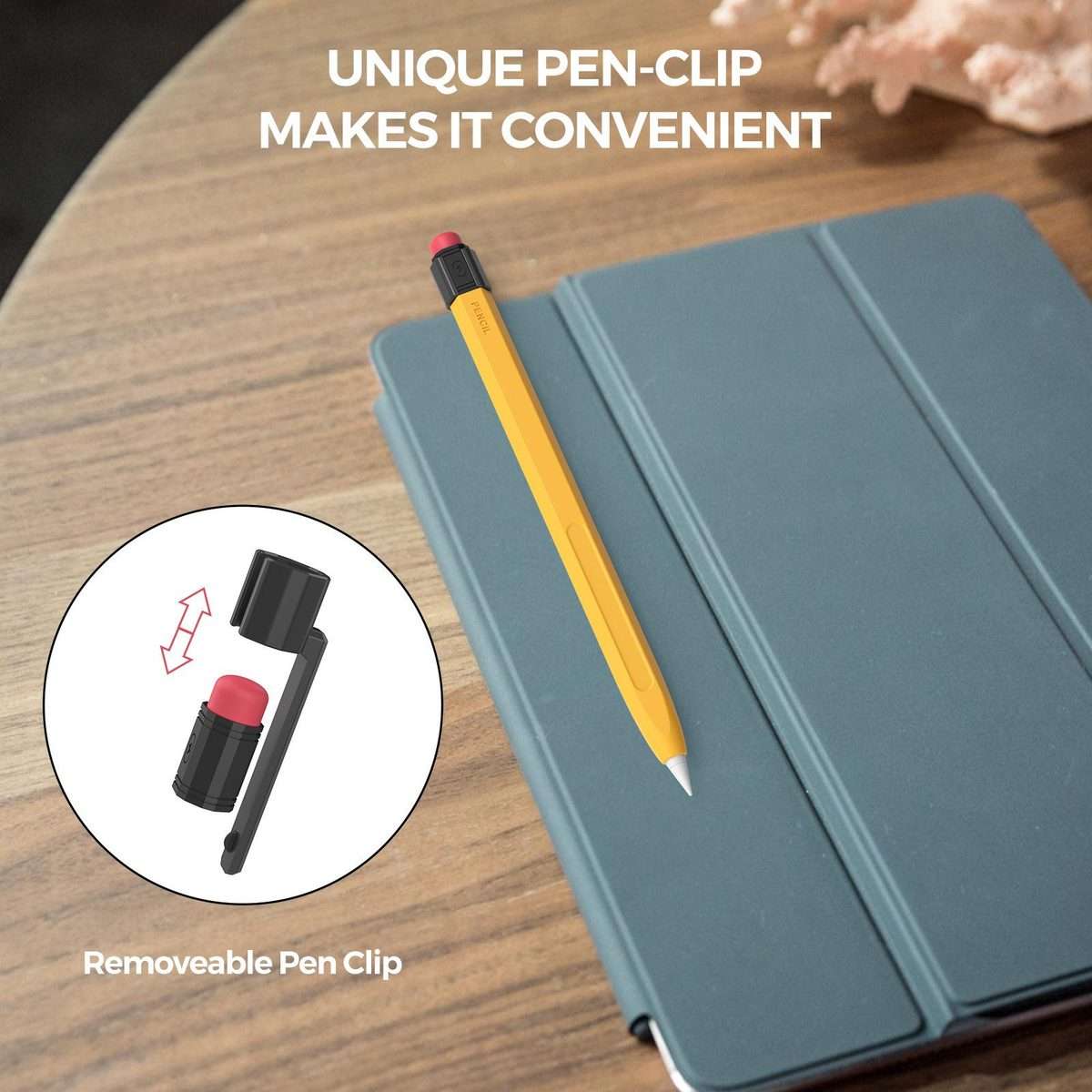 For Apple Pencil USB-C AhaStyle PT180-K Stylus Retro Anti-slip Protection Case(Blue)