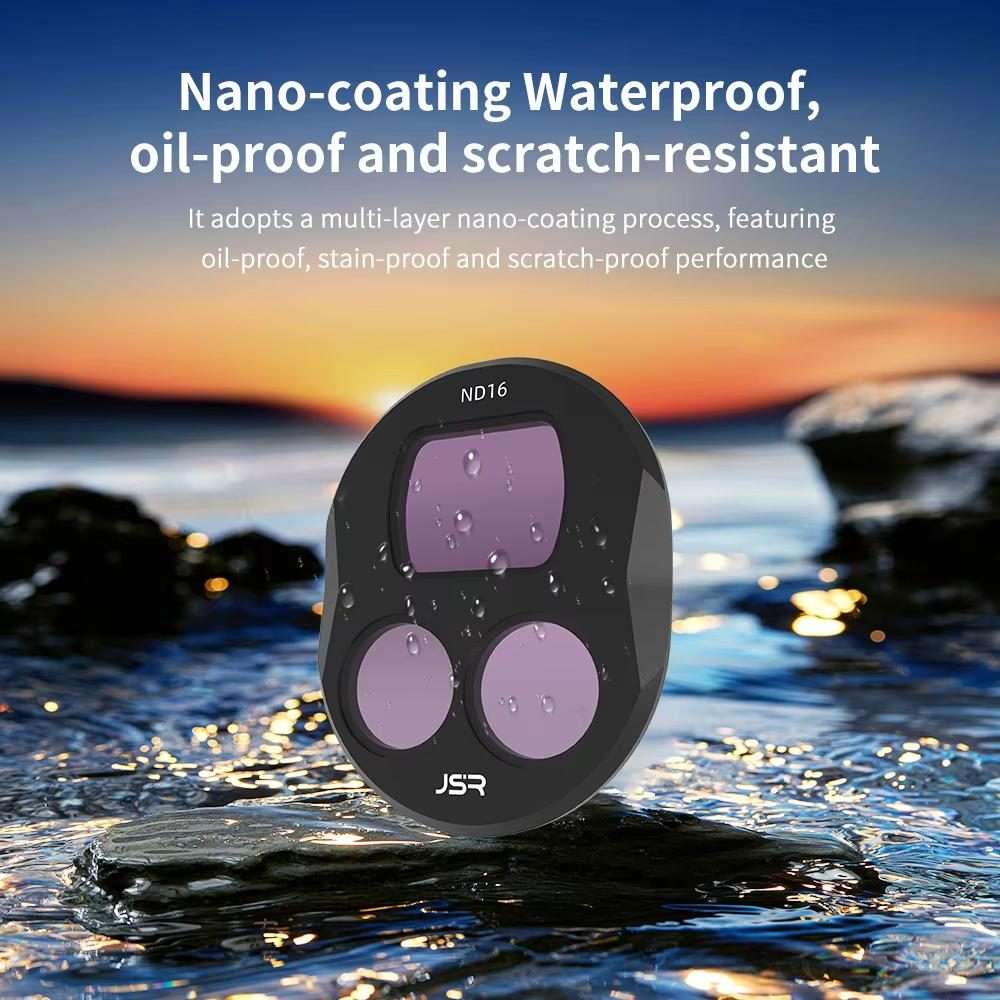 For DJI Mavic 4 Pro JSR Filter Lens Protector, Style: CPL+ND8+ND16