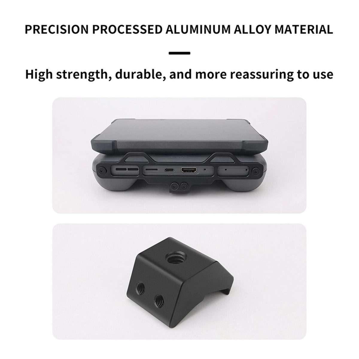 For DJI RC Pro 2 Aluminum Alloy 1/4-inch Tripod Adapter Mounting Bracket(Black)