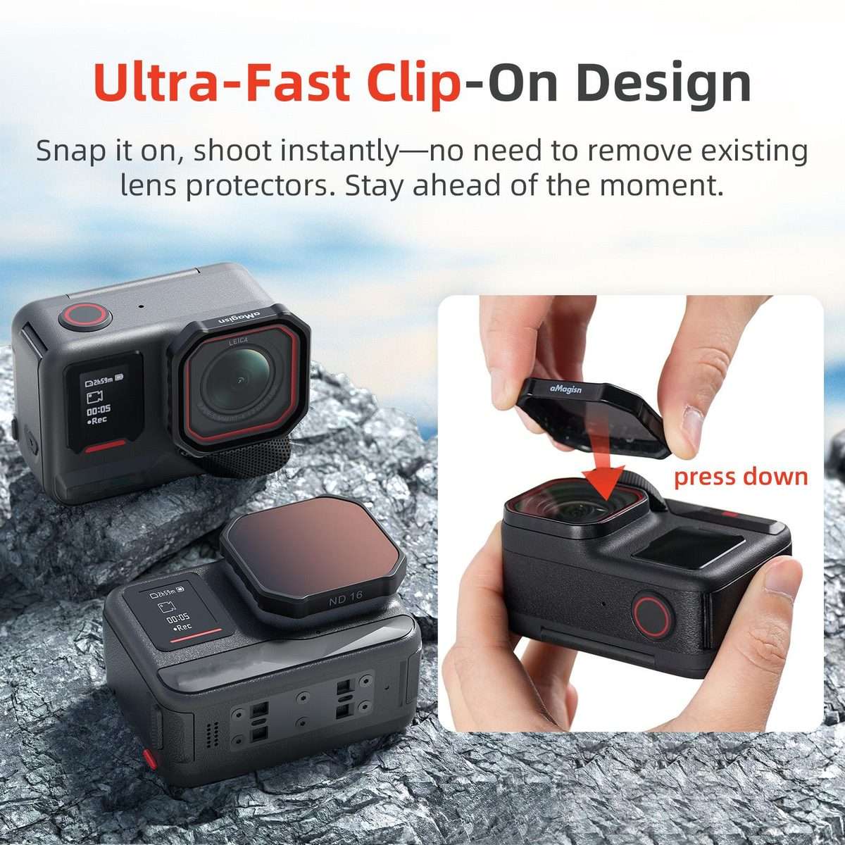 For Insta360 Ace Pro / Ace Pro 2 aMagisn AC28 Filter, Spec: UV