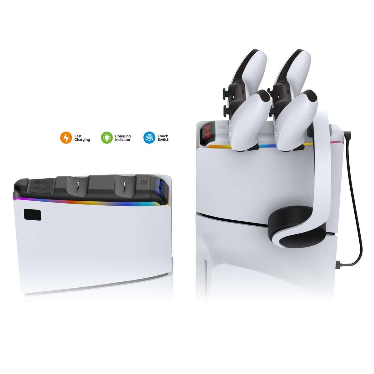 For PS5 Slim DOBE TP5-3597 Host Top Handle Charger(Black)