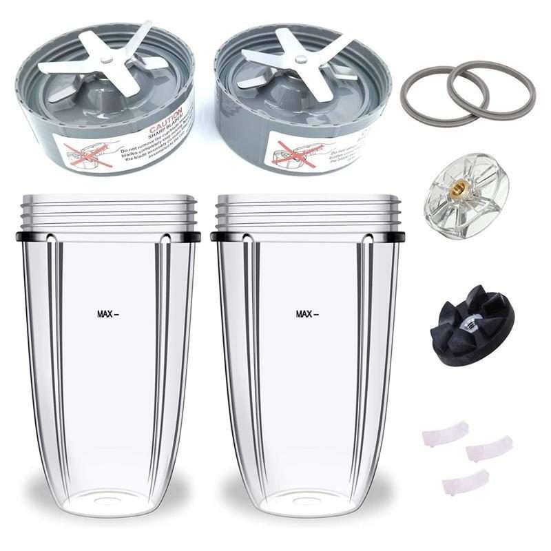 11 In 1 Kit 24 oz Cup For Nutribullet 600W 900W Replacement Parts Blender Blade Base, Drive Socket