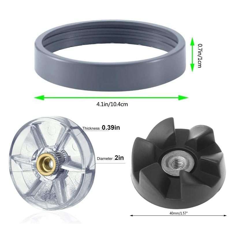3pcs Black Rubber Gear For Nutribullet 600W 900W Blender Juicer Replacement Parts