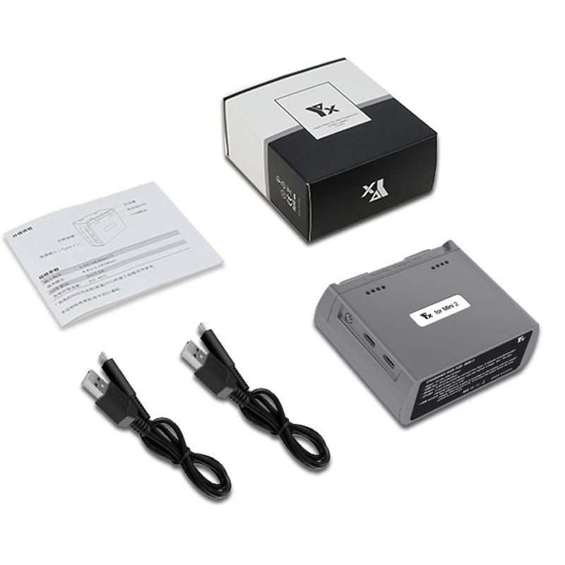 For DJI Mini 2 SE/Mini 2/Mini 4K YX Charger 2-way Battery Charging Hub(Gray)