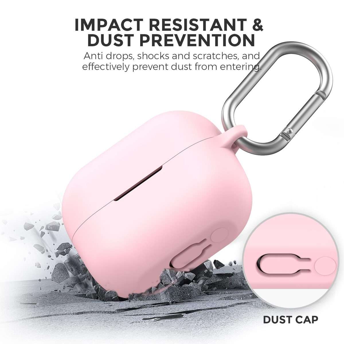 For Galaxy Buds3 / 3 Pro AhaStyle WG158 Silicone Protection Case(Black)