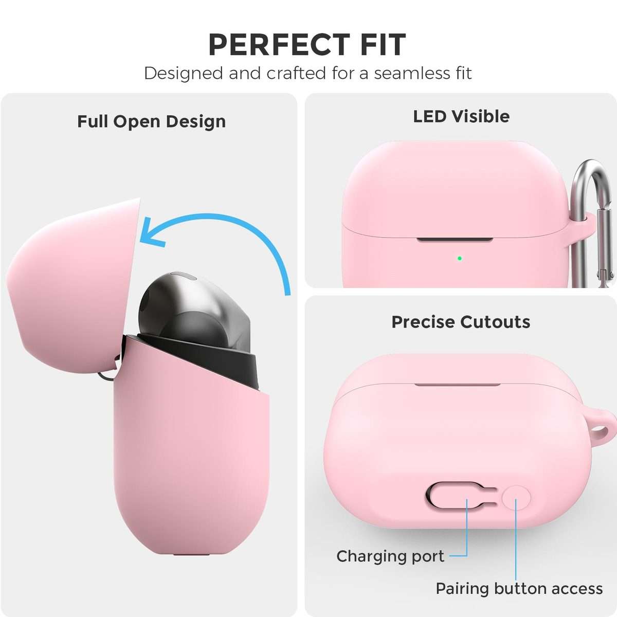 For Galaxy Buds3 / 3 Pro AhaStyle WG158 Silicone Protection Case(Black)