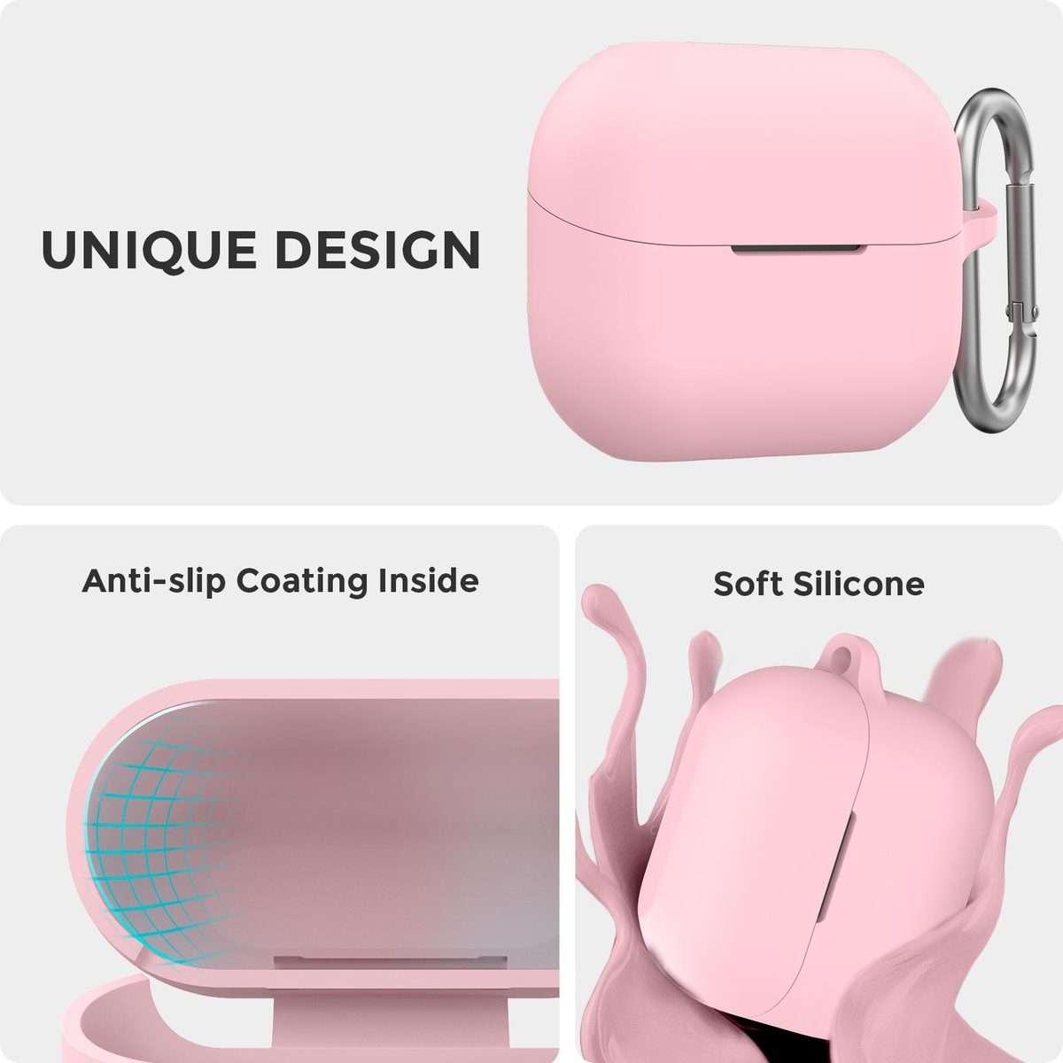 For Galaxy Buds3 / 3 Pro AhaStyle WG158 Silicone Protection Case(Dark Blue)
