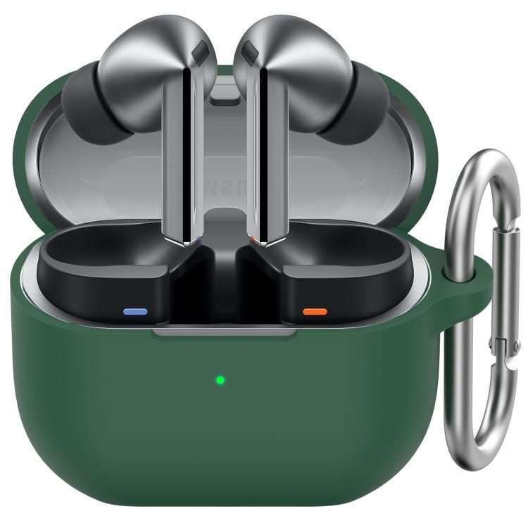 For Galaxy Buds3 / 3 Pro AhaStyle WG158 Silicone Protection Case(Dark Green)