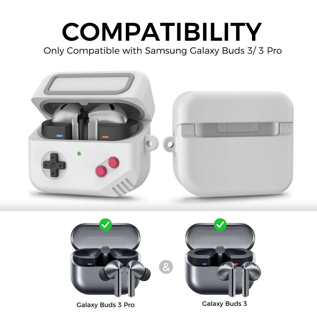 For Samsung Galaxy Buds3 /3 Pro AhaStyle JY19 Earphone Anti-drop Silicone Protective Case(Gray)