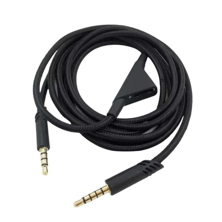 For Logitech Astro A10 / A40 / A30 Gaming Headset Cable Braided Audio Cable, Style: Black Tuning