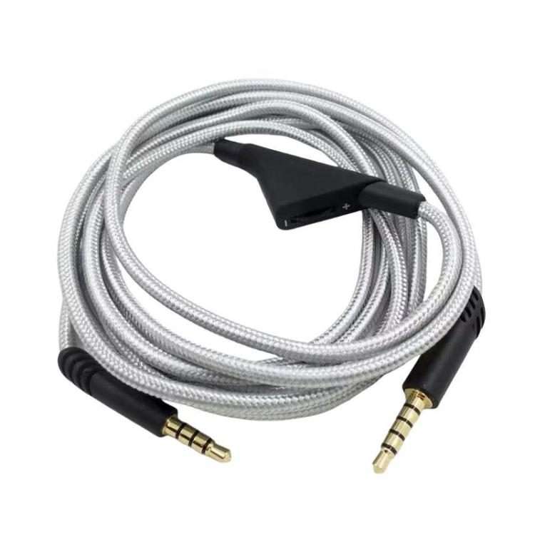 For Logitech Astro A10 / A40 / A30 Gaming Headset Cable Braided Audio Cable, Style: Gray Tuning
