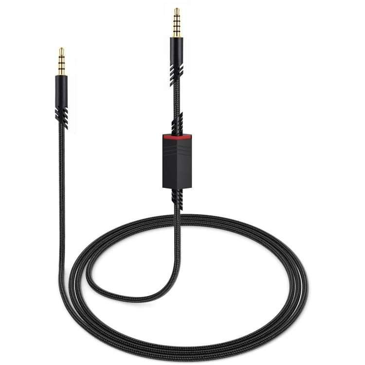 For Logitech Astro A10 / A40 / A30 Gaming Headset Cable Braided Audio Cable, Style: Black Square