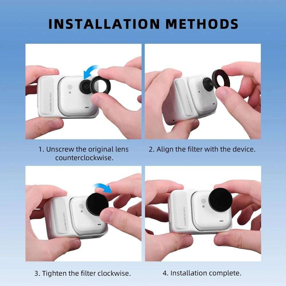 For Insta360 Go Ultra BRDRC Lens Filter Camera Accessories, Spec: ND8+ND16+ND32