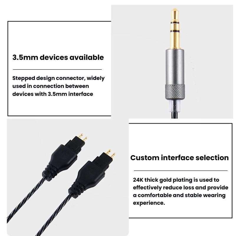 2m Headphone Audio Cable for Sennheiser HD414 / HD650 / HD600 / HD580 / HD660S