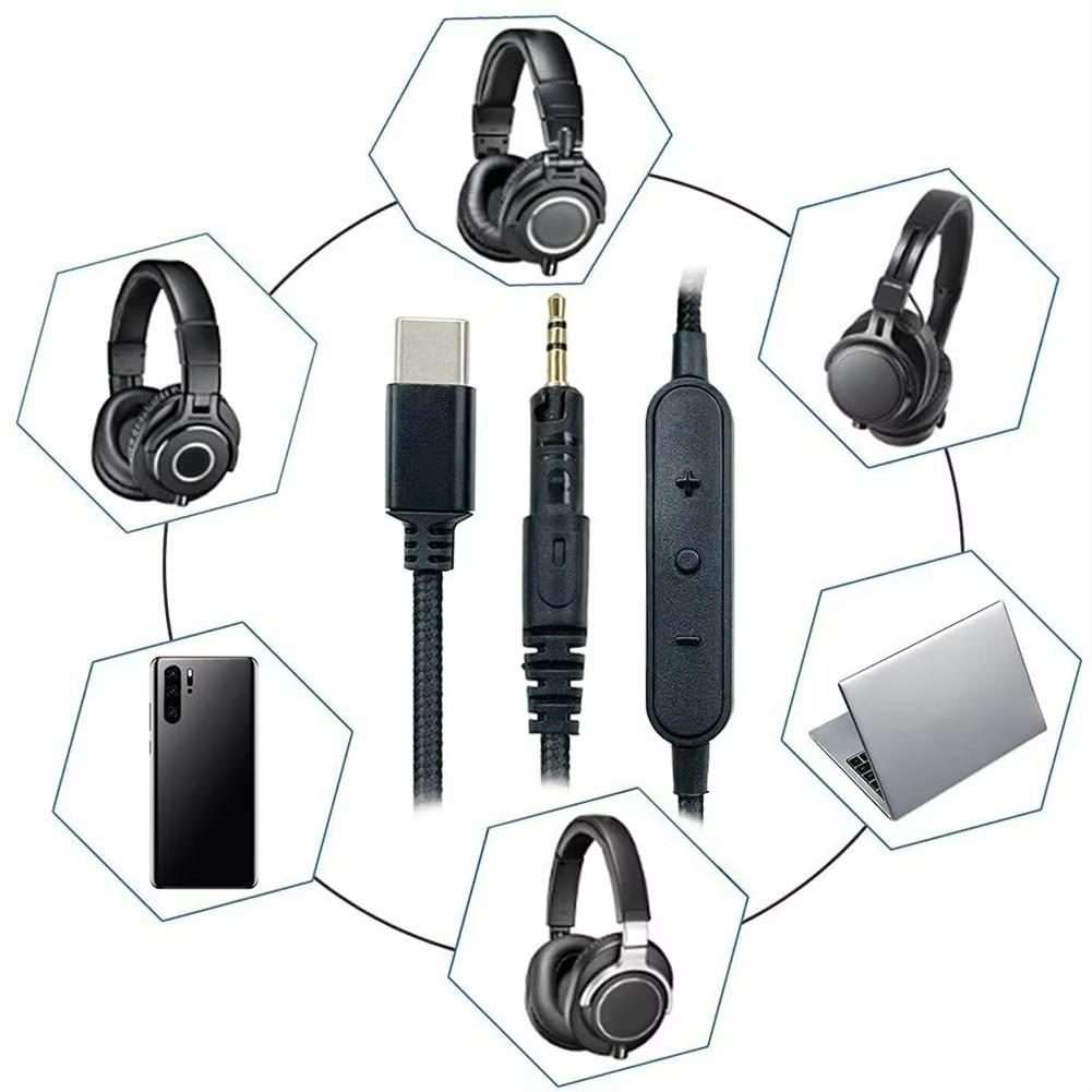 Cable Control 1.5m Type-C To 2.5mm Audio Headphone Cable For BOSE 700 QC25 QC35 OE2 SoundLink
