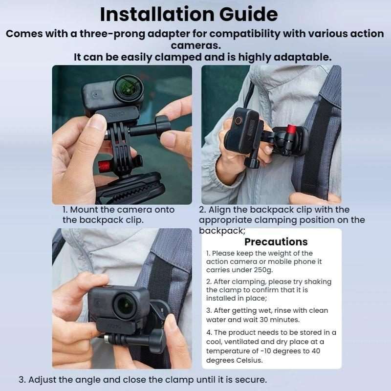 For DJI/GoPro/Insta360 Backpack Shoulder Strap Camera Mount, Specification: Regular
