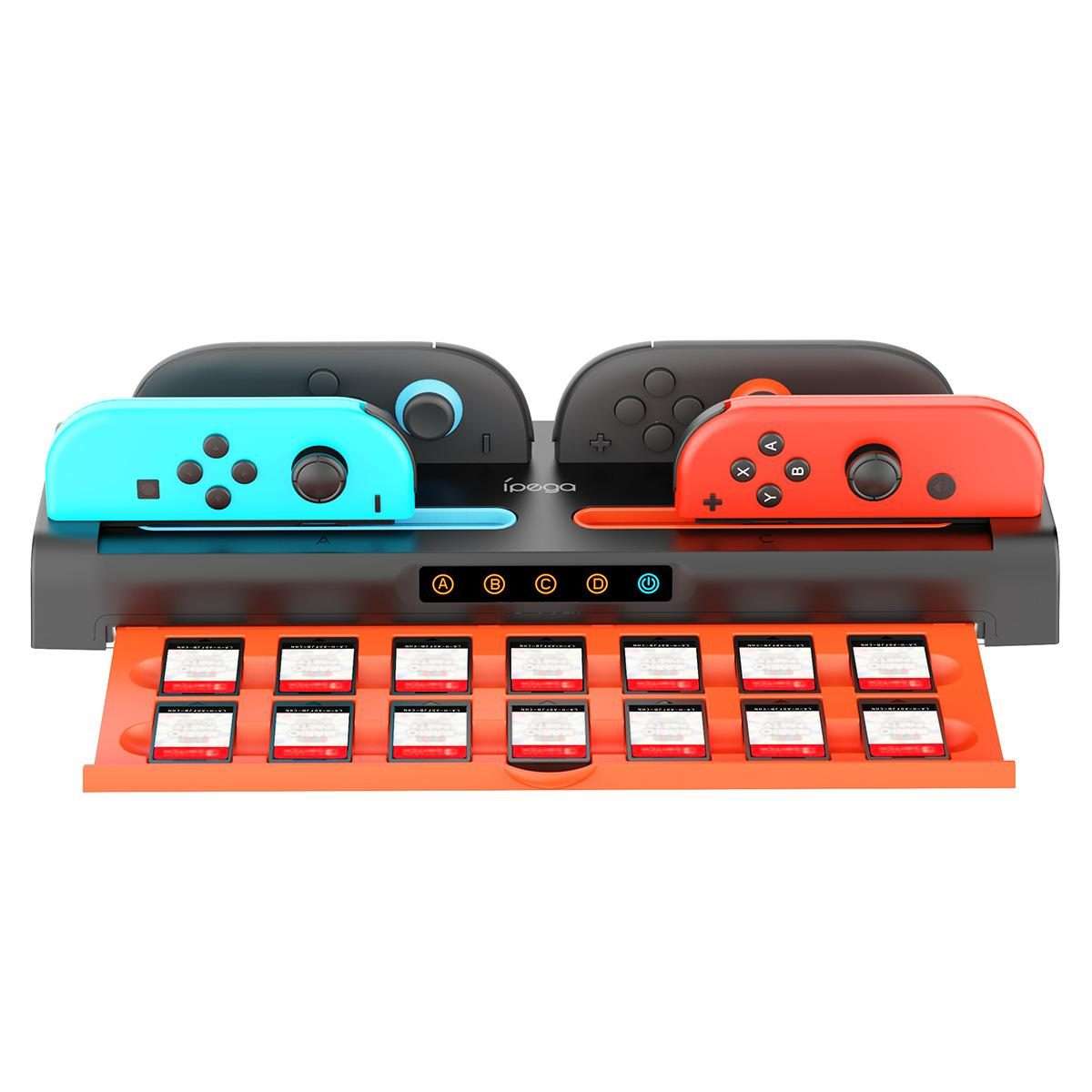 For Nintendo Switch 2 / Switch Joy-Con Ipega Charging Dock Game Card Holder