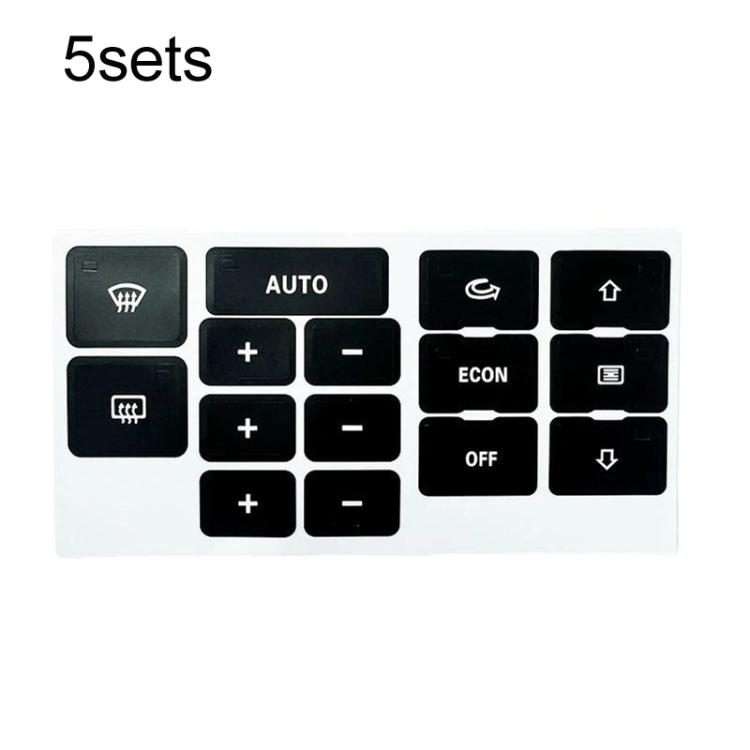 For Audi A6 C5 5sets Car Air Conditioner Panel Repair Stickers(Black)