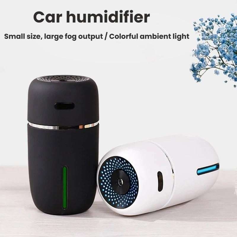 Mini USB Humidifier With Night Light Car Portable Home Office Large Fog Humidifier(White)