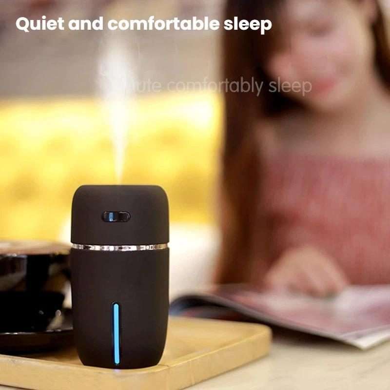 Mini USB Humidifier With Night Light Car Portable Home Office Large Fog Humidifier(White)