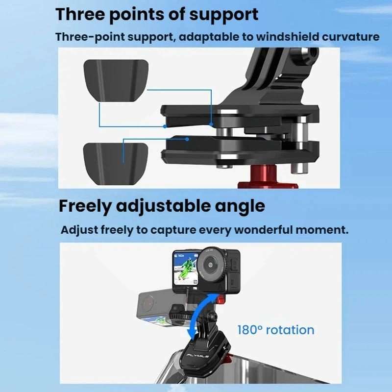 Flymile Camera Motorcycle Windshield Bracket Mounting Clip(FLY058)