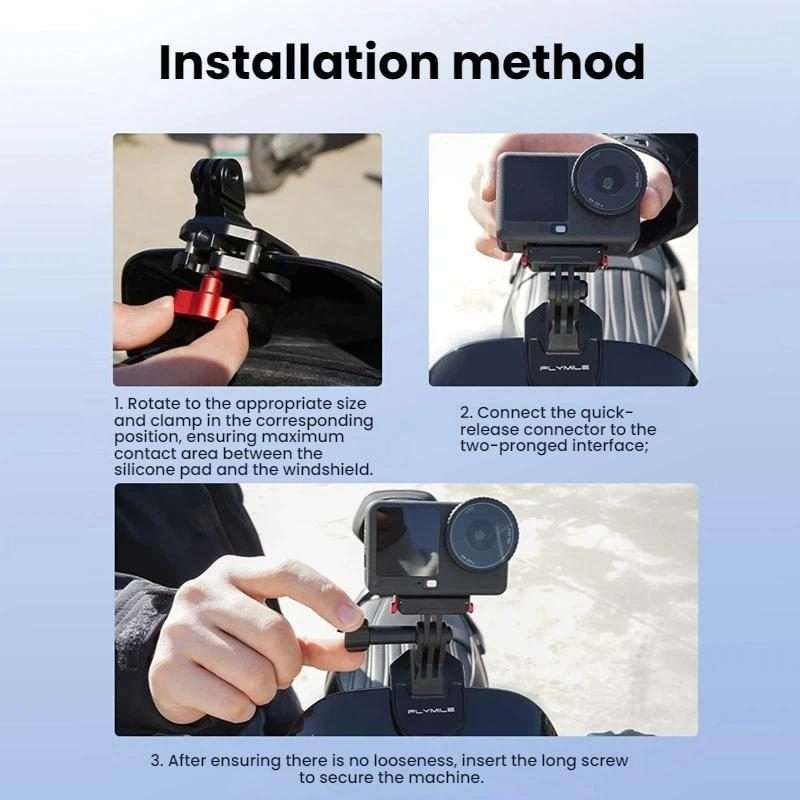 Flymile Camera Motorcycle Windshield Bracket Mounting Clip(FLY058)