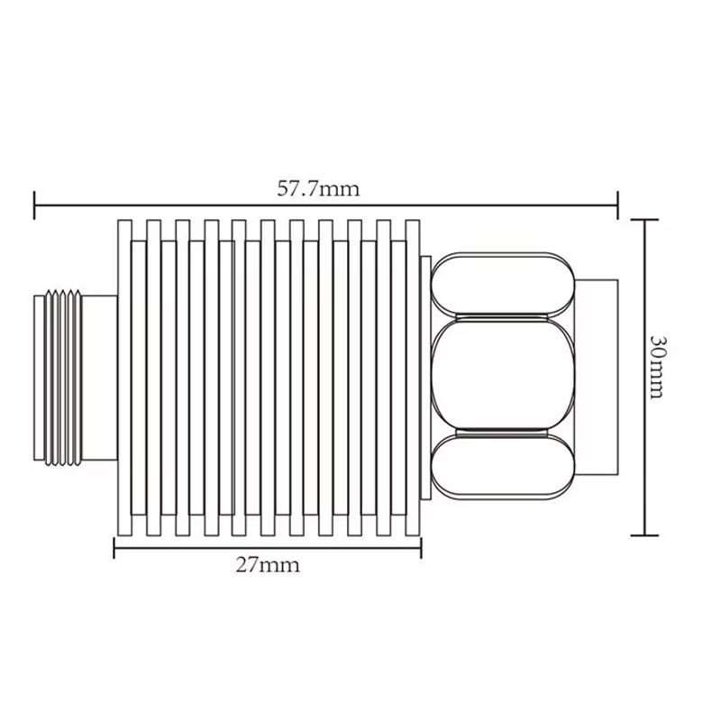 DC-4G 30dB N-Type 10W Coaxial Fixed Attenuator Male To Female RF Coaxial Plug