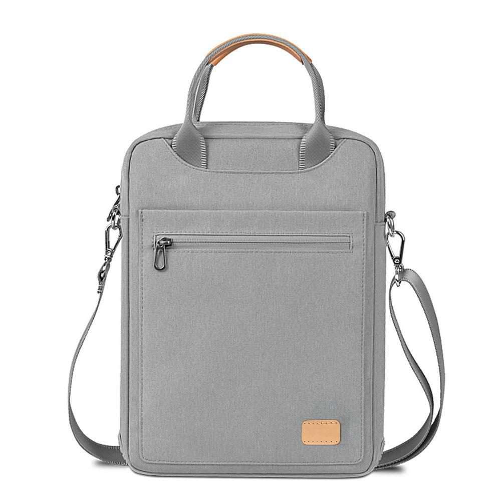 12-13 inch Laptop Carrying Case Tablet Inner Sleeve Single-Shoulder Crossbody Bag(Gray)