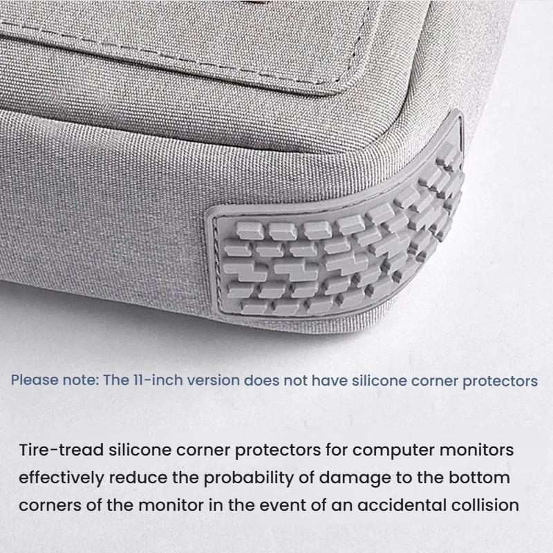 12-13 inch Laptop Carrying Case Tablet Inner Sleeve Single-Shoulder Crossbody Bag(Gray)