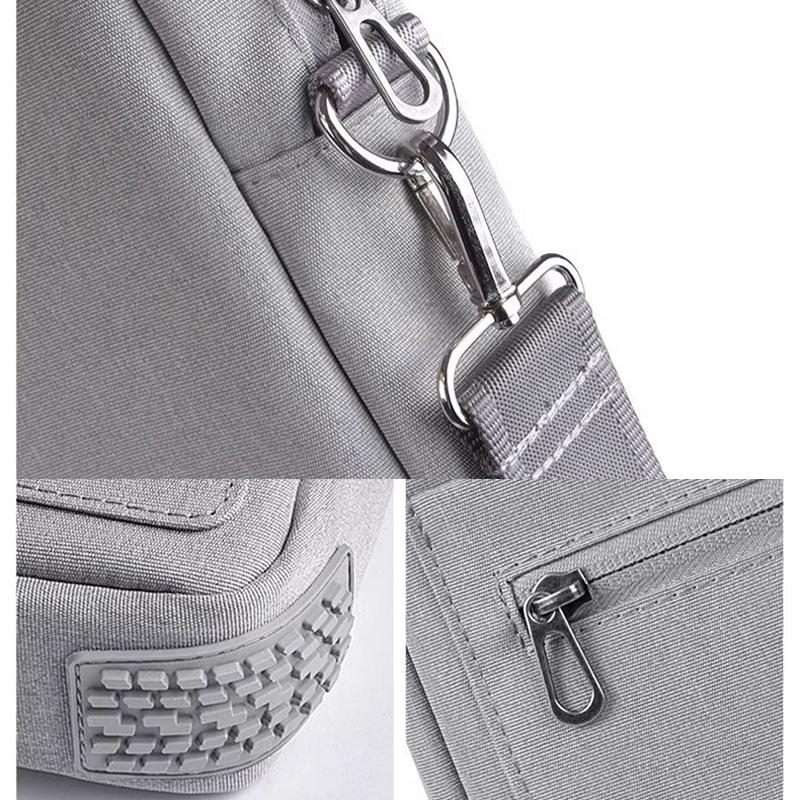 12-13 inch Laptop Carrying Case Tablet Inner Sleeve Single-Shoulder Crossbody Bag(Gray)