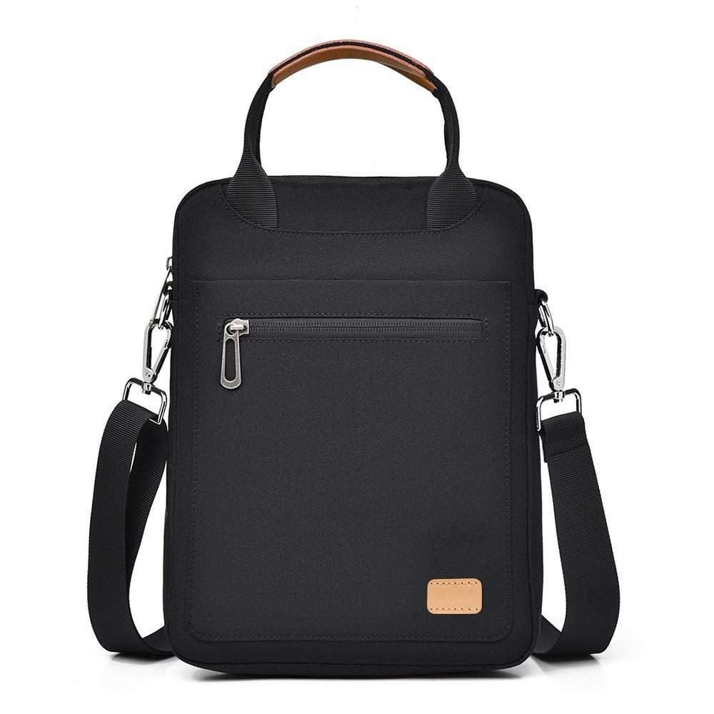 12-13 inch Laptop Carrying Case Tablet Inner Sleeve Single-Shoulder Crossbody Bag(Black)
