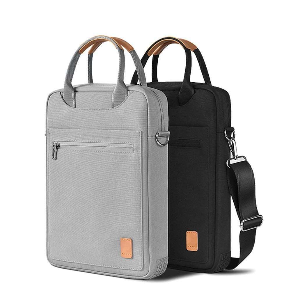 12-13 inch Laptop Carrying Case Tablet Inner Sleeve Single-Shoulder Crossbody Bag(Black)