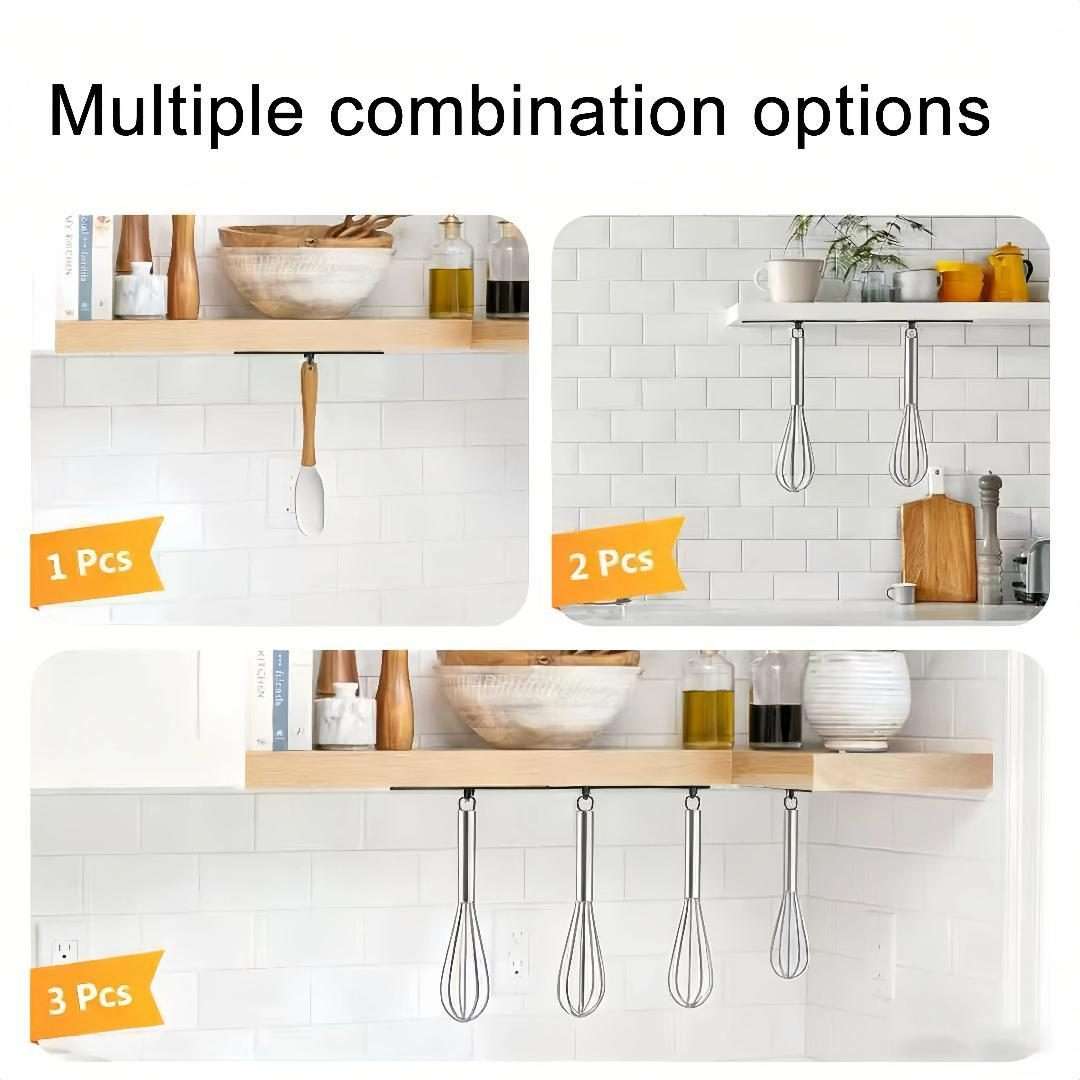 4pcs /Pack Hooks For KitchenAid Attachment to Neatly Store Mixer Accessories(White)
