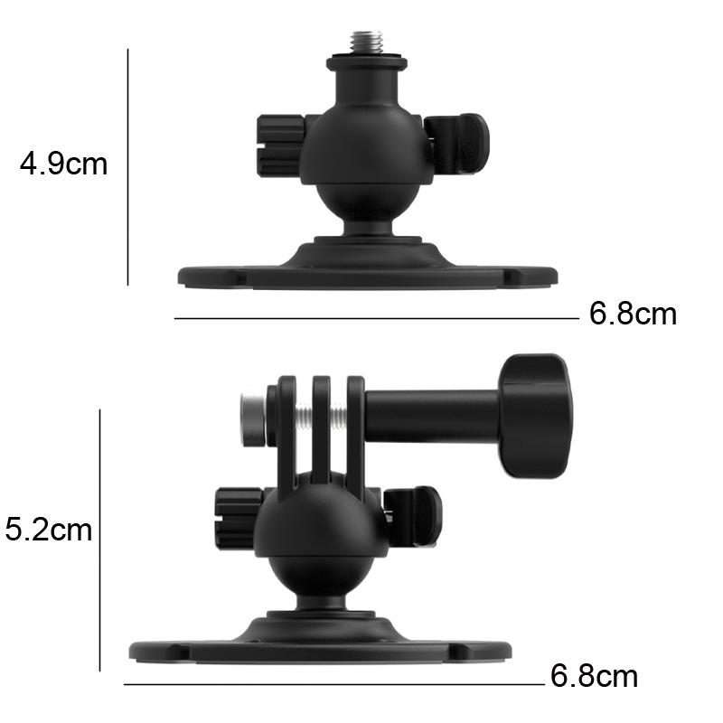 Flymile For DJI Osmo Action 6 / Insta360 GO Ultra Ball Head Adhesive Base Mount(Two-prong Version)